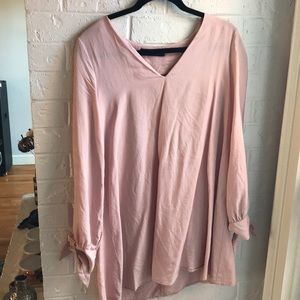 Open bow sleeve dress